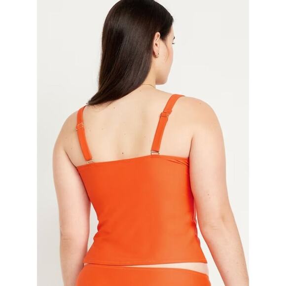 Old Navy Underwire Tankini Swim Top Women's Size XXL Warm Sunset New with Tags - Picture 4 of 6
